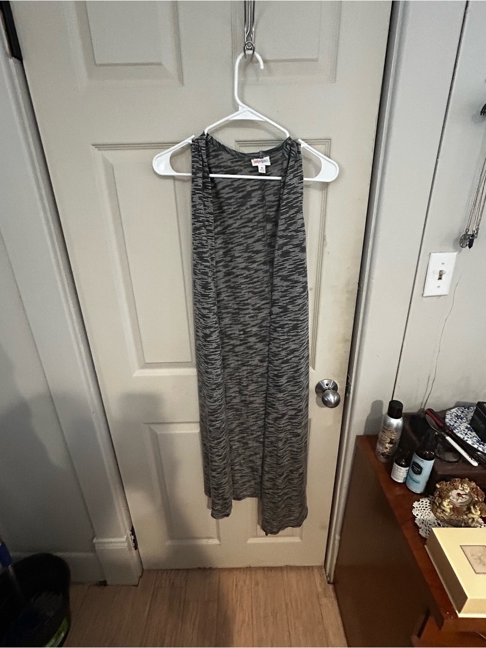 Women's Gray Space-Dye Midi Skirt